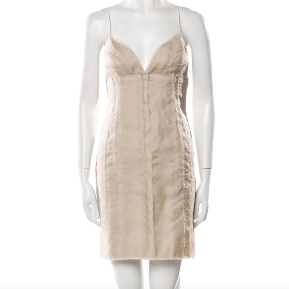J. MENDEL V-Neck Mini Dress - Picture 1 of 3